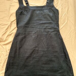 Abercrombie Linen-Blend Wide Strap Mini Dress